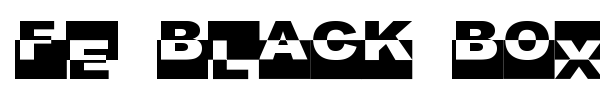 FE Black Box font preview